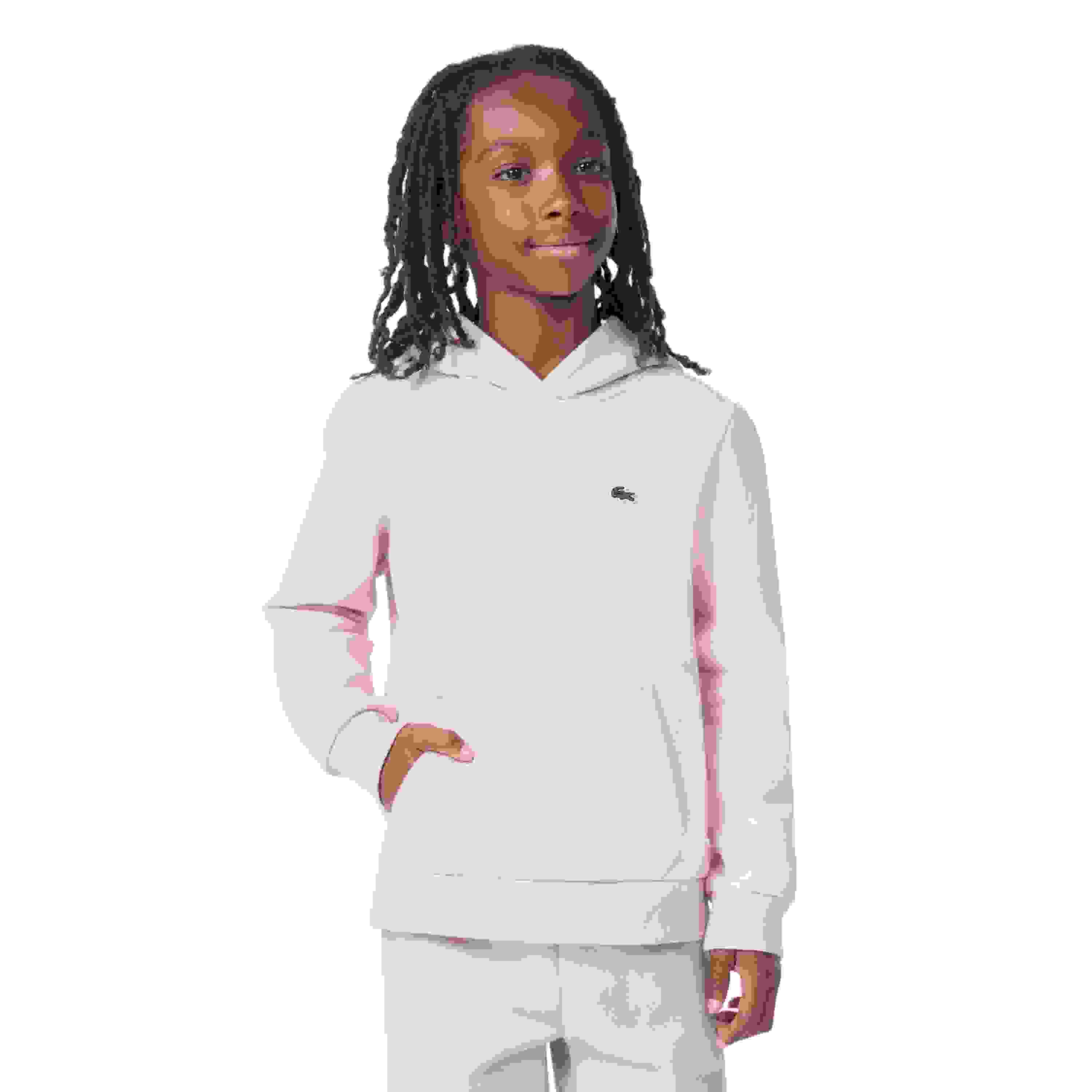 Lacoste Core Fleece Big Boys' Lt Pink Pullover Hoodie